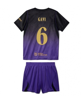 Billige Fotballdrakt Barcelona Paez Gavi #6 Replika Bortedraktsett Barn 2026-27 Kortermet (med bukser)